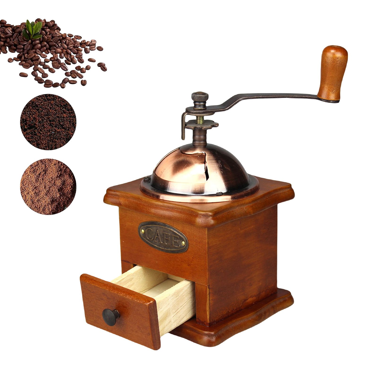 Burr Hand Grinder - مطحنة قهوة يدوية عتيقة، مطحنة حبوب