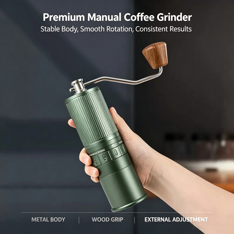 مطحنة قهوة يدوية، مطحنة حبوب ق - مراجعة Burr Hand Grinder وسعره