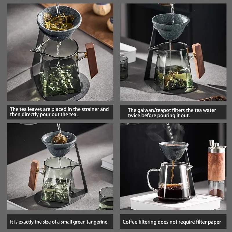 مجموعة مصفاة شاي سيراميك مقاوم - مراجعة Coffee Tea And Sugar Set وسعره