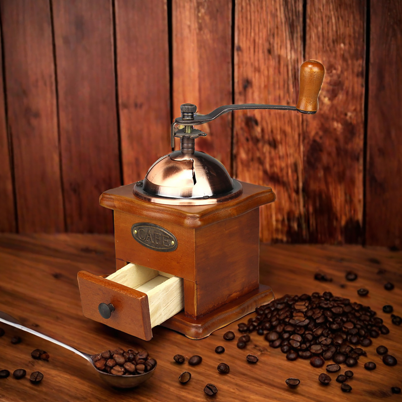مطحنة قهوة يدوية عتيقة، مطحنة  - مراجعة Burr Hand Grinder وسعره